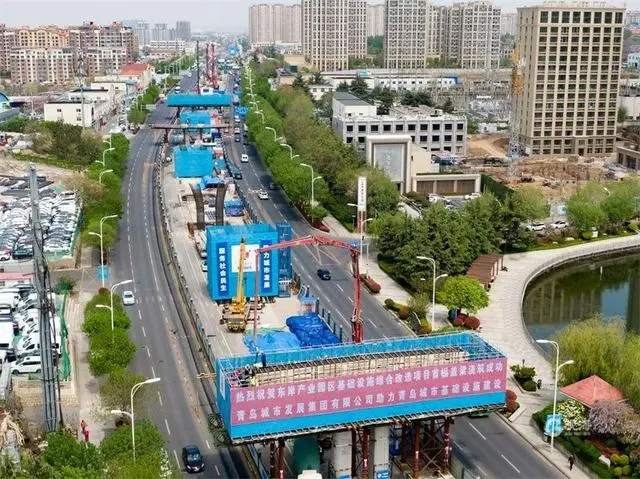 主打绿色建造理念,重庆路快速路工程首榀盖梁完成浇筑 主打绿色建造理念,重庆路快速路工程首榀盖梁完成浇筑